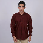 Kemeja Premium Gallant Lengan Panjang 7774 Maroon