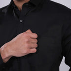 Kemeja Premium Gallant Lengan Panjang 7774 Black