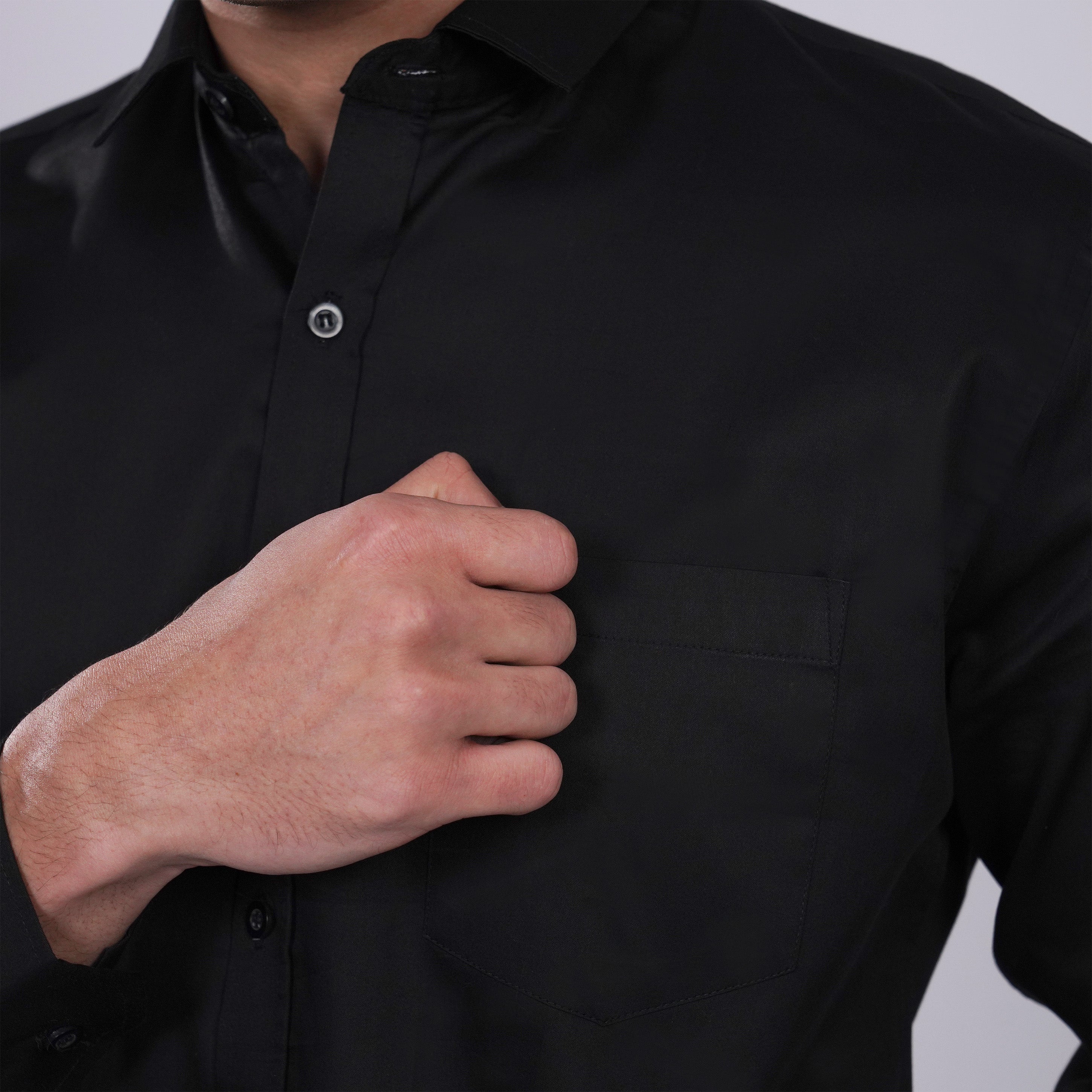 Kemeja Premium Gallant Lengan Panjang 7774 Black