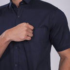 Kemeja Premium Gallant Lengan Pendek 2334 Navy
