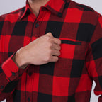 Kemeja Flanel Lengan Panjang 7748 Fire Red