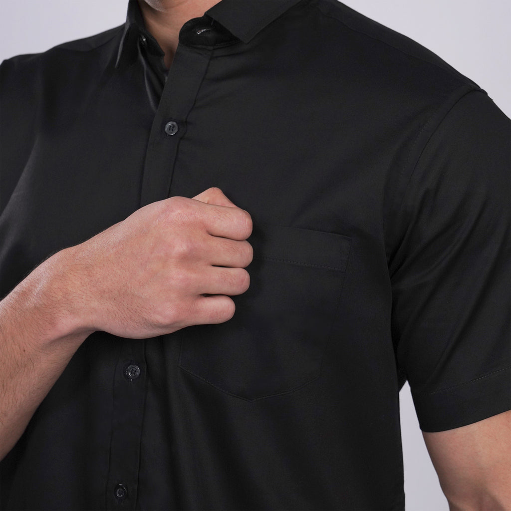 Kemeja Premium Gallant Lengan Pendek 2334 Black