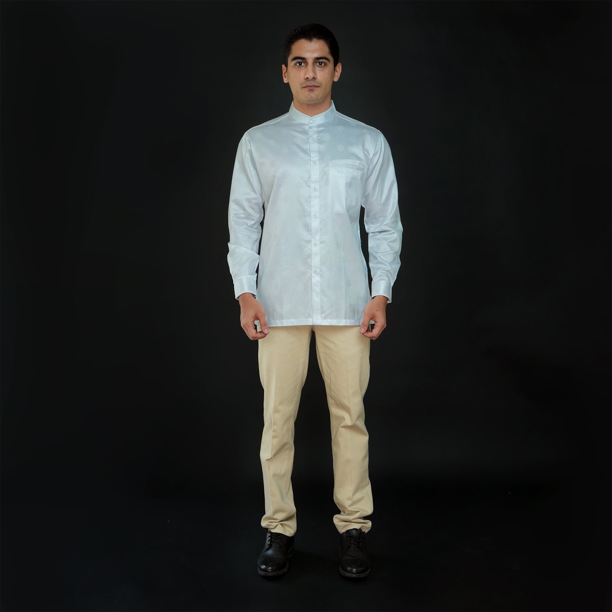 Koko Batik Syam Lengan Panjang 9982 White