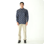 Koko Batik Syam Lengan Panjang 9982 Navy