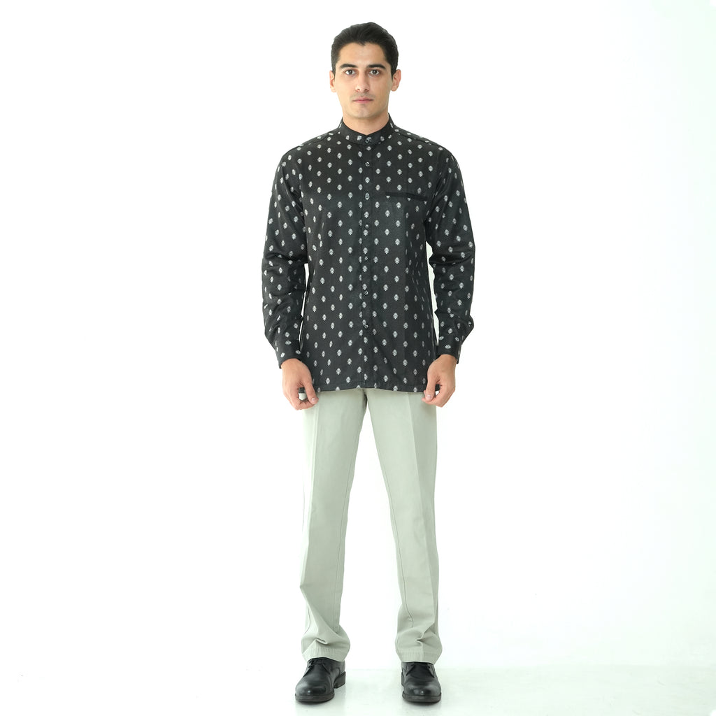 Koko Batik Syam Lengan Panjang 9983 Black
