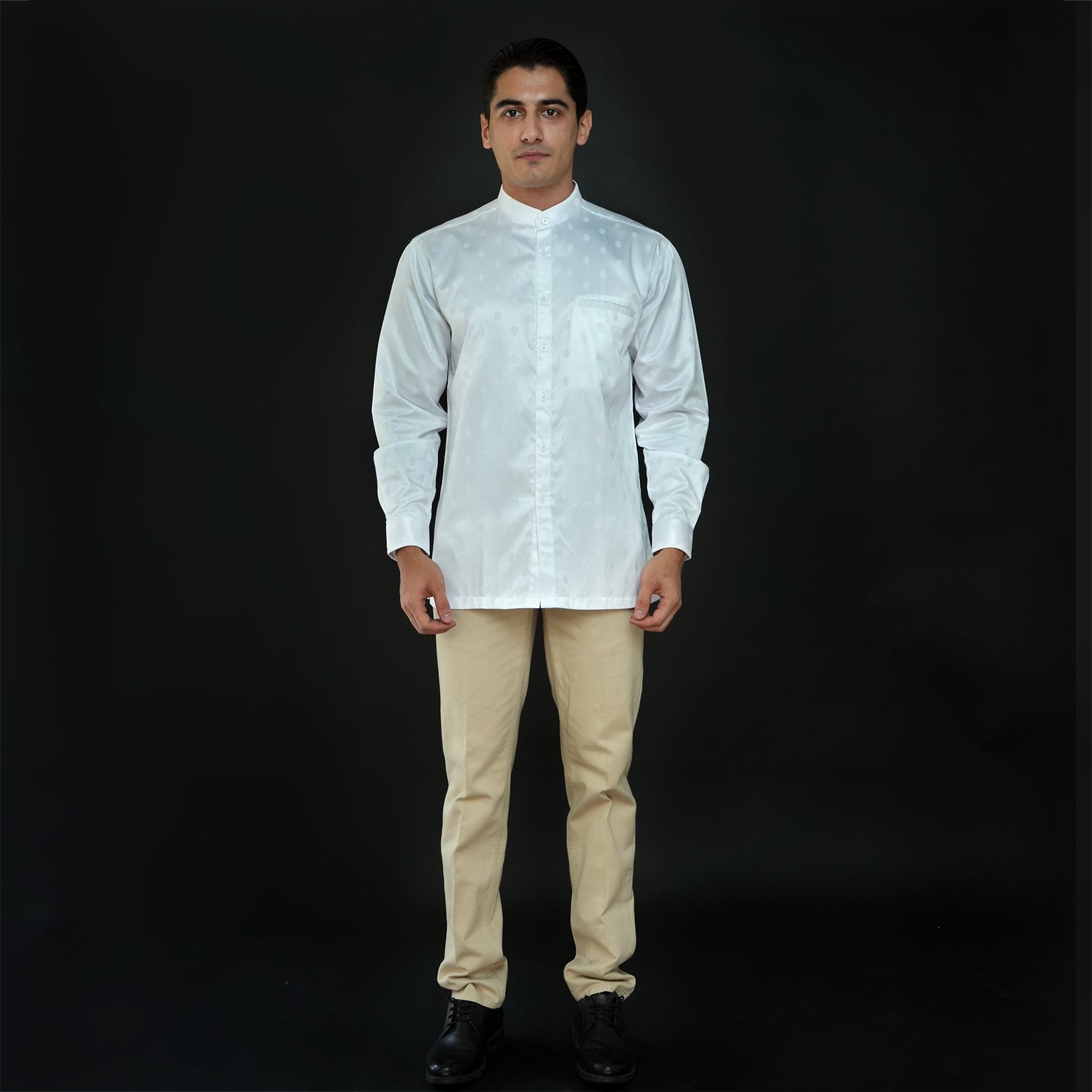Koko Batik Syam Lengan Panjang 9983 White