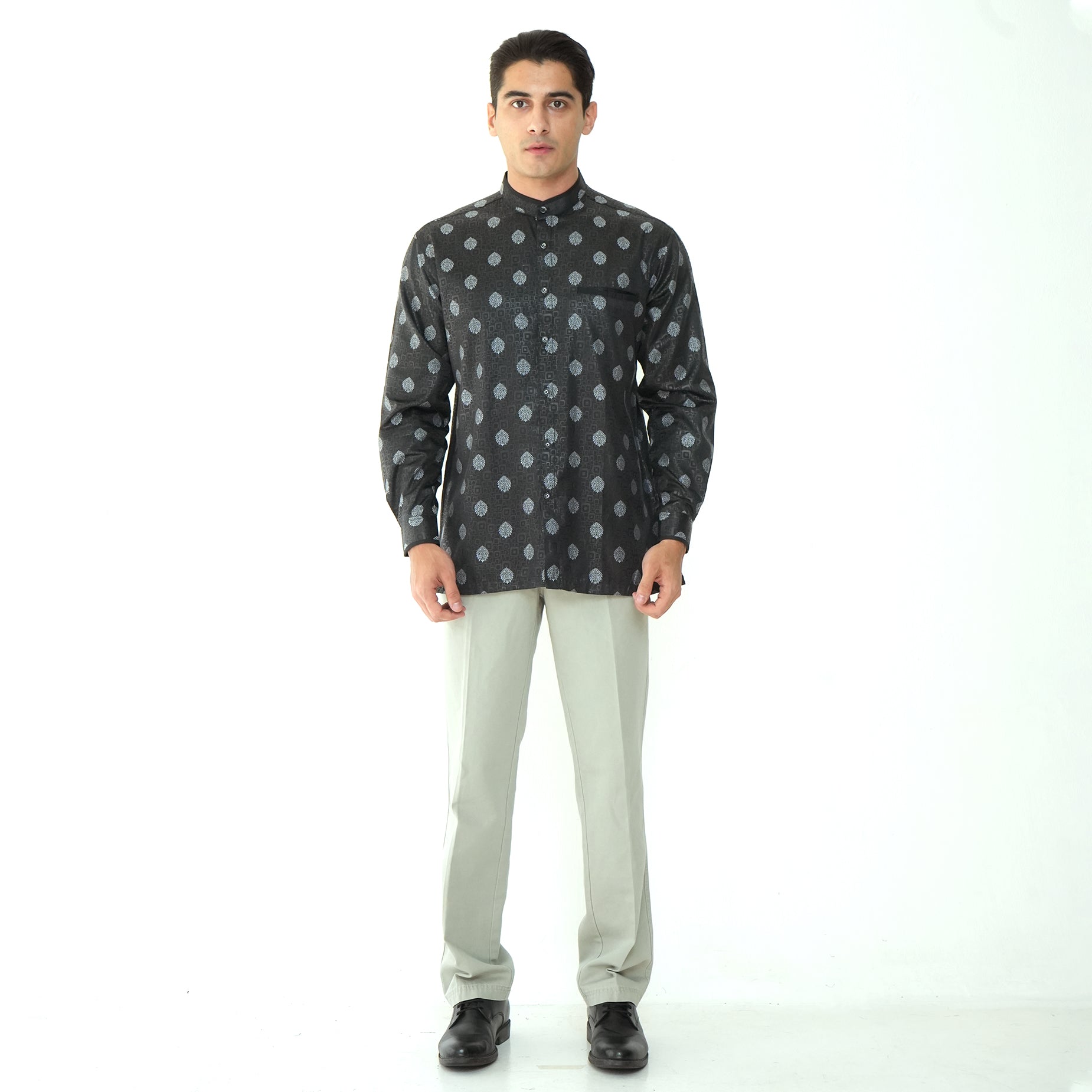Koko Batik Syam Lengan Panjang 9982 Black