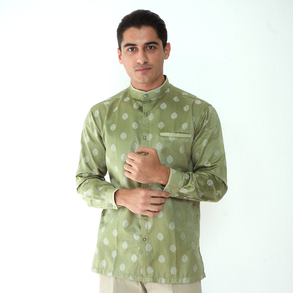 Koko Batik Syam Lengan Panjang 9982 Army