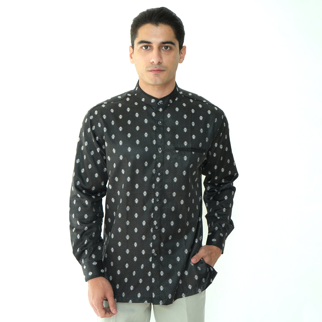Koko Batik Syam Lengan Panjang 9983 Black