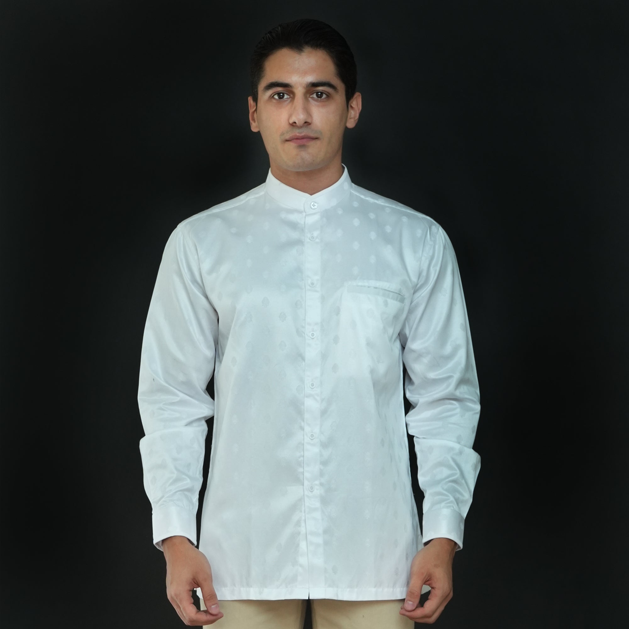 Koko Batik Syam Lengan Panjang 9983 White