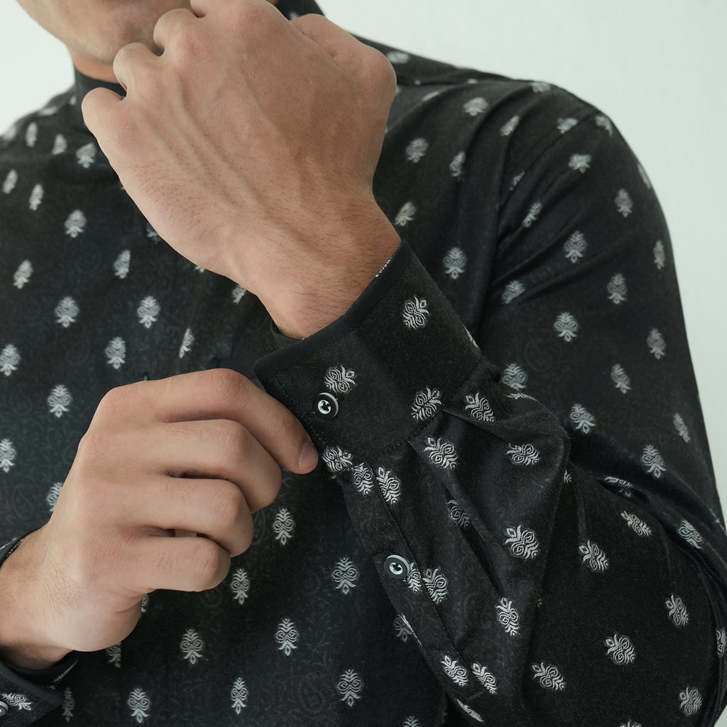 Koko Batik Syam Lengan Panjang 9983 Black