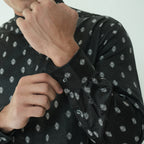 Koko Batik Syam Lengan Panjang 9983 Black